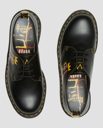 Ботинки Dr. Martens 1461 Basquiat с рисунком черные