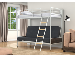 Двухъярусная кровать-диван Дакар 2 Белый (вставки венге) фото