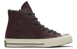 Зимние кеды Converse Chuck 70 Cozy Club бордовые