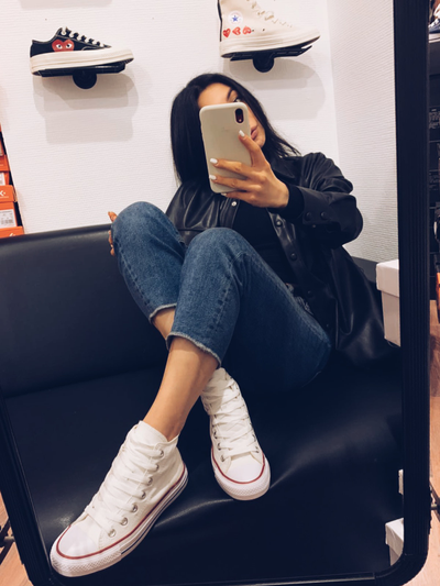 Белые высокие кеды Converse All Star