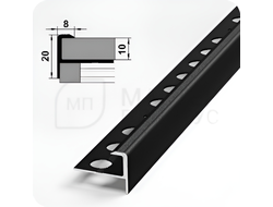 ПРОФИЛЬ ОКАНТОВОЧНЫЙ ПУ 13.2700.15 ЧЕРНЫЙ