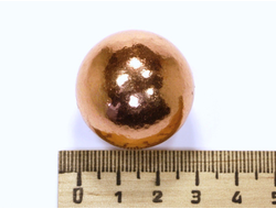 Шар Медь, полированный, в ассортименте (30 мм, 126 г) №14676