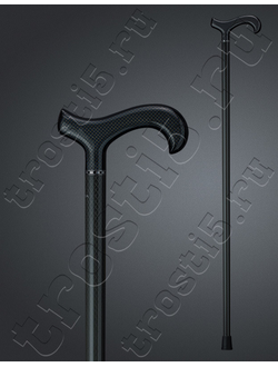 Очень легкая трость черного цвета из карбона