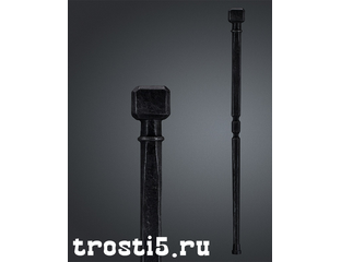 Трость "Поддубный HARD" — тяжелая черная трость из стали