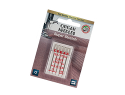 Иглы для бытовых швейных машин "ORGAN" супер стрейч  5шт. в пенале №75-90