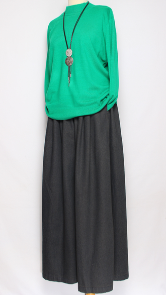 Джемпер "ГЛАДКИЙ С ДЛИННЫМ РУКАВОМ " 7811 бирюзовый, т.голубой, черный, зеленый, серый  р.52-56