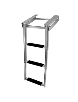Трап телескопический выдвижной, 3 черных ступени (ширина 272 мм.)