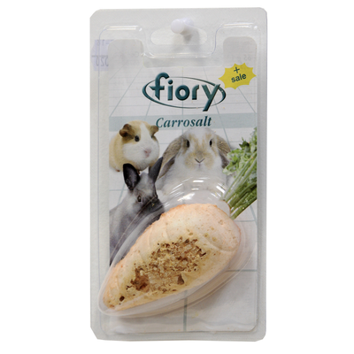 Fiory (Фиори) Carrosalt био-камень для грызунов с солью в форме моркови, 65 г
