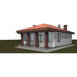 Одноэтажный дом с тремя спальнями 92м² (S35)