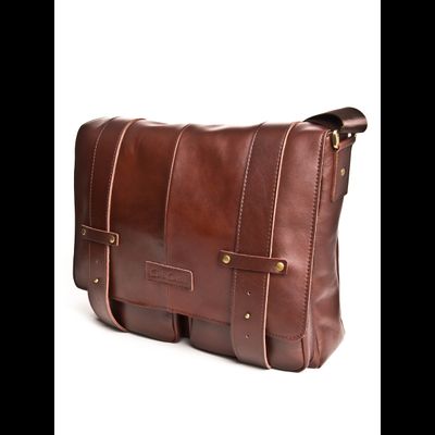 Кожаная мужская сумка Madruzzo Premium brown (арт. 
5068-53)