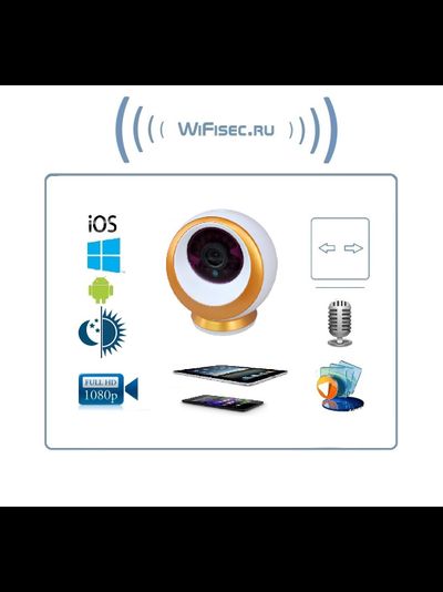 EtongSS WiFi видеоняня/IP видеокамера, моторизированная, с DVR. Full HD 3Mp