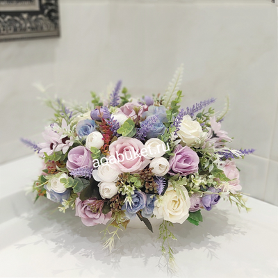 Композиция из искусственных цветов - Феерия малая № МК016 - дизайн интерьера в Москве