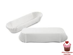 Капсулы бумажные для эклеров Белые, 24 шт 13,6х3,4 см