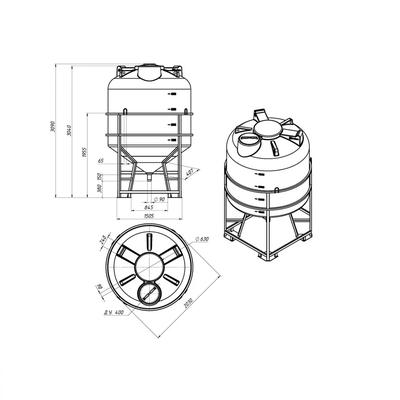 ЦКТ5000 литров размеры