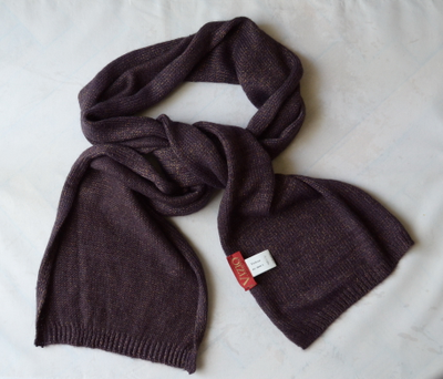 Сливовый вязаный шарф Италия Vizio 5848 Violosa