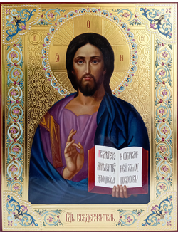 Господь Вседержитель. Рукописная икона.