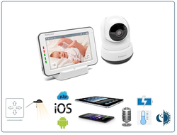 Видеоняня Ramicom VRC250, монитор 5" с 1 поворотной видеокамерой, HD