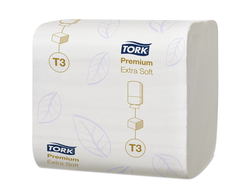 114276 Tork Premium листовая туалетная бумага мягкая в пачке Система T3 белая