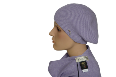 Визио Италия сиреневый берет и шарф