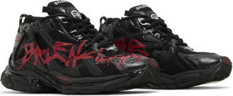 Balenciaga Runner Sneaker Graffiti Black Red