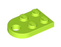 Plate, Modified 2 x 3 with Hole, Lime (3176 / 4183132 / 6175325 / 6256868)