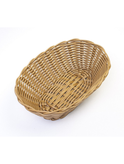 Корзина для хлеба овальная 18*12*6 см. коричневая полиротанг