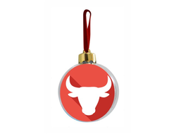 Новогодний ёлочный шар с символикой "Быка" №1