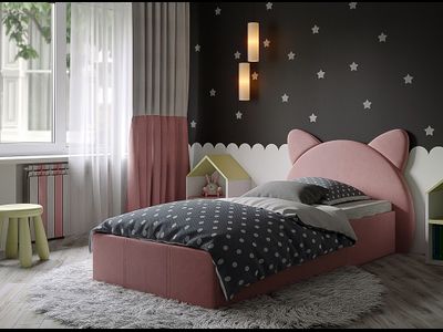 Кровать Китти розовая (Бонмебель)