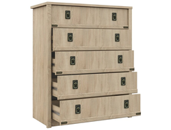 Комод Валенсия 5 ящ дуб сонома