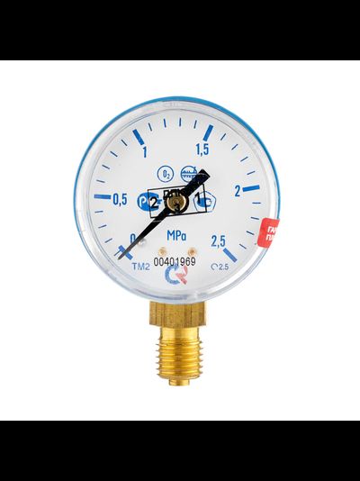 Манометр с поверкой 2,5 МПа, кислород