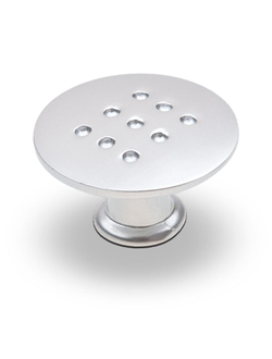 Ручка кнопка Express (перфорация), хром матовый