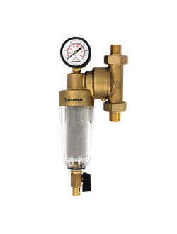 Сетчатый фильтр БАРЬЕР ПРОТЕКТ с прямой промывкой для холодной воды, 100 мкм (универсальный)