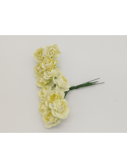 Букетик роз, цвет айвори(1,5 см, 12 штук)