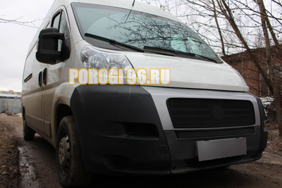 Защита радиатора Fiat Ducato III 2006-2014 black верх