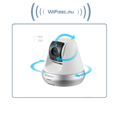 Wisenet SmartCam SNH-V6410PW - Wi-Fi видеоняня/охранная видеокамера, моторизированная с DVR. Full HD