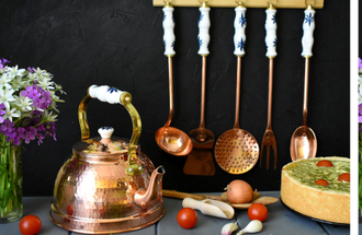 Кухонный набор из 5 предметов с керамической ручкой. Португалия (CopperCrafts) арт.7529