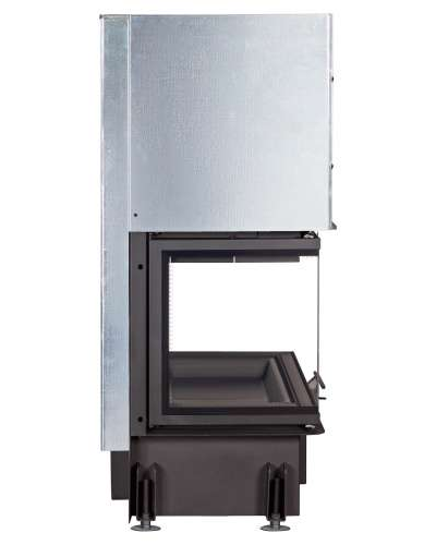 Каминная топка Дельта 800 РВ три стекла принтинг подовое горение черный шамот, Экокамин (Россия)