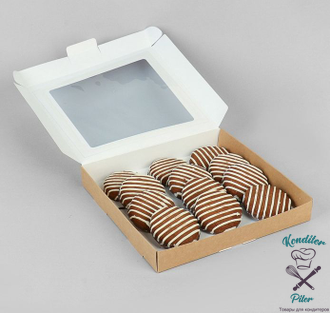 Коробки для пряников - Коробка самосборная бесклеевая, крафт, 21 х 21 х ...