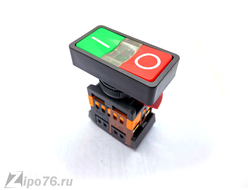 Пусковой выключатель старт стоп для электродвигателя 10а 600в 4 контакта прямоугольник