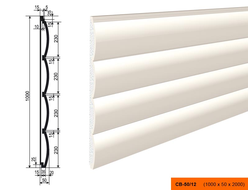 Фасадный изосайдинг (панель) из пенополистирола с покрытием LEPNINAPLAST (Лепнинапласт) СВ-50/12