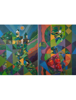 Имерети (Грузия). Диптих. 2022. Холст, масло. 80х120 см.