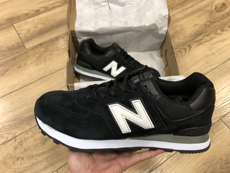 Кроссовки New Balance 574 All Black/White
