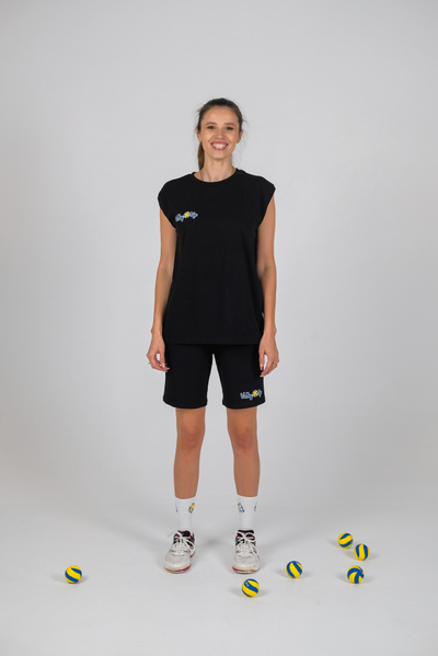 ФУТБОЛКА ТРЕНИРОВОЧНАЯ БЕЗ РУКАВОВ VOLLEYLIFE ЧЕРНЫЙ (размер с 42 по 48)