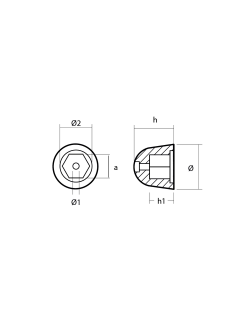 Анод цинковый Tecnoseal 03701 48x30мм для гребных винтов Craftsman Marine
