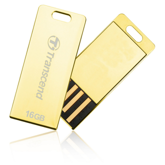 Флеш-память Transcend JetFlash T3, 16Gb, USB 2.0, золотой, TS16GJFT3G