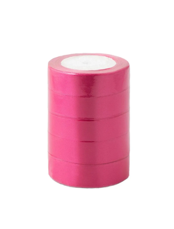 Лента атласная 2,5см*25ярд Сочная малина 130