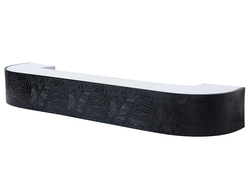 320 карниз УЛЬТРАКОМПАКТ Тропики 85мм 3-рядный Черный лак с пласт.декор. планкой в инд. уп. [53407]