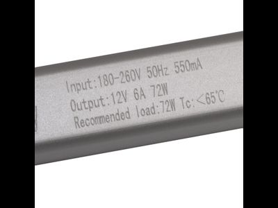 Блок питания 72W 12V IP22 Long (12V/6A/72W) (4LED/IP22 сетка/1 год)