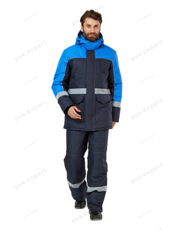 Куртка рабочая мужская зимняя &quot;Сунтар&quot; цвет темно-синий/василек