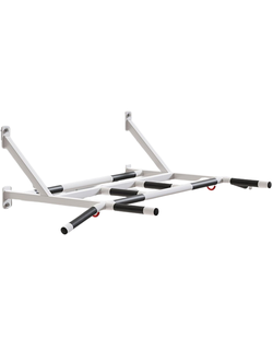 Турник настенный усиленный с 4 хватами с перекладиной для пресса белый